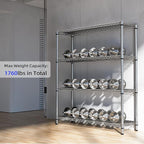 M MZG 1760 LBs 4 Tier Storage Rack Metal Wire Shelving Unit, Storage Standing - Image 7