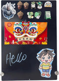 12 x 9 Inch Magnetic Bulletin Board Dry Erase Memo Board Freestanding Metal by WZHLCX