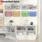 X-cosrack Detachable Hanging Wall Files Organizer & 8-Tier Metal Folder Wall - Image 2