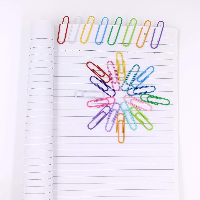 AOKIVIGOA 500pcs Coloured Paper Clips - Image 4