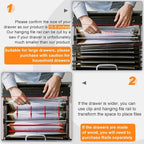 Epakh 8 Pieces Metal Hanging Divider Rail Clip File 4 Pieces File Cabinet Rails - Image 4
