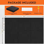 Large Cork Board, 6 Pack Felt Wall Tiles - Image 3