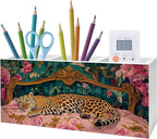 Exqcom Trendy Retro Leopard Pen Pencil Holder, Leopard Print Gifts by Exqcom