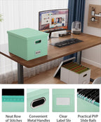 Oterri 2 Pack File Storage Organizer Box, Portable File Box - Image 3