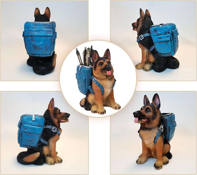Photour Cute Dog Pen Holder for Desk, Pencil Holder, Creative Desktop Pen - Image 4