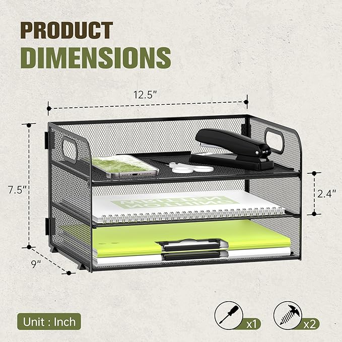 Daltrack 3-Tier Mesh Desk Organizer - Image 3