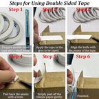 SmaringWing Double Sided Tape for Crafts, 6 Rolls Multi-Size Double-Sided - Image 4