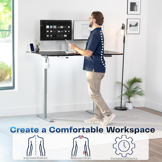 VIVO Electric 63 x 32 in Standing Desk, Memory Height Adjustment, 1B Series - Image 4
