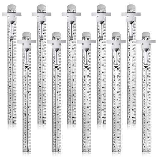 10 Pieces 6 Inch 15 cm Pocket Ruler Flexible Precision Stainless Steel Ruler by Frienda