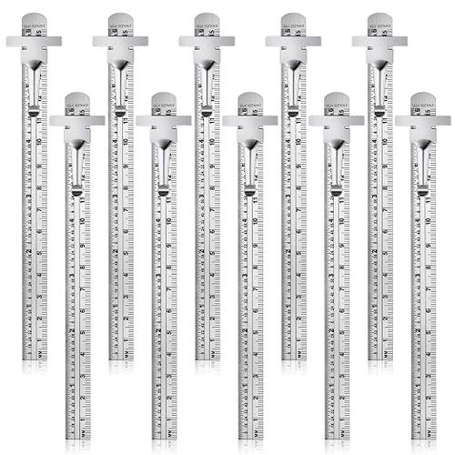 10 Pieces 6 Inch 15 cm Pocket Ruler Flexible Precision Stainless Steel Ruler by Frienda
