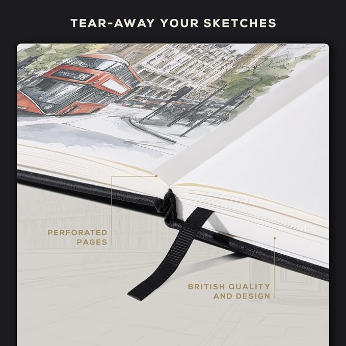 Beechmore Books A3 Sketchbook – 11.7x16.5 Premium Vegan Leather Bound Extra - Image 6