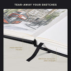 Beechmore Books A3 Sketchbook – 11.7x16.5 Premium Vegan Leather Bound Extra - Image 6