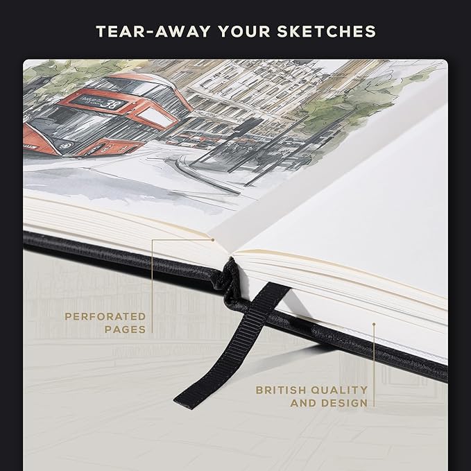 Beechmore Books Square Sketchbook – 8x8 Premium Vegan Leather Bound Large - Image 5