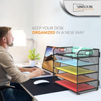 2 Pack Letter Tray 5-Tier Desk Organizer File Paper Holder - Image 6