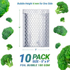 Amiff Silver Thermal Bubble Mailer, 5 x 9 Inches. 10 Pack Metallic Bubble - Image 2