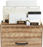BLU MONACO | Natural Wood Desktop Mail Organizer by Blu_Monaco