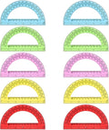 Hoiny 10 Pack Clear Protractor, 6 Inch Plastic Protractors, 180 Degrees by Hoiny