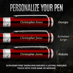 Scriveiner Personalized Deep Crimson Red Pen - Image 2