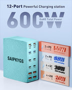 SAIPKYGS Charging Station, 12-Port USB C Charger Block - Image 2