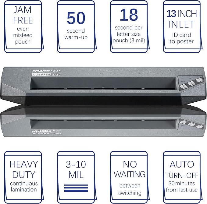 SINCHI 13" Commercial Laminator | 3–10 Mil, 48s Warm-Up, Heavy Duty No-Jam - Image 7