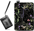 BWEGRHE Small Travel Wallets, Wild Flower Hummingbird Slim Minimalist Front by BWEGRHE
