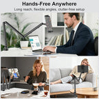 iPad Holder for Desk, Adjustable Tablet Arm iPad Desk Mount - Image 7