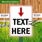 Custom Arrow, Custom Directional Sign, Arrow Down Sign, 18x24 Inches, Rust Free - Image 5