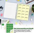 2 Pack Visitor Badges with Carbon Copy Visitor Stickers Letter Size Visitor Log - Image 7