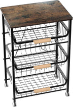 NiuYichee 4-Layer Fruit Basket Kitchen Food Organizer and Rack, Stackable by NiuYichee