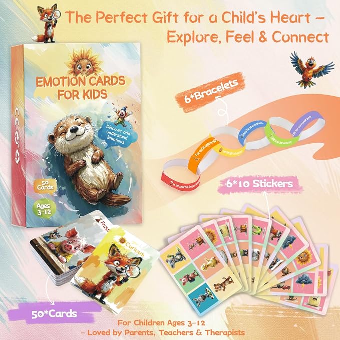 Emotion Cards for Kids – 50 Laminated Feelings & Calm-Down Cards for Classroom - Image 6