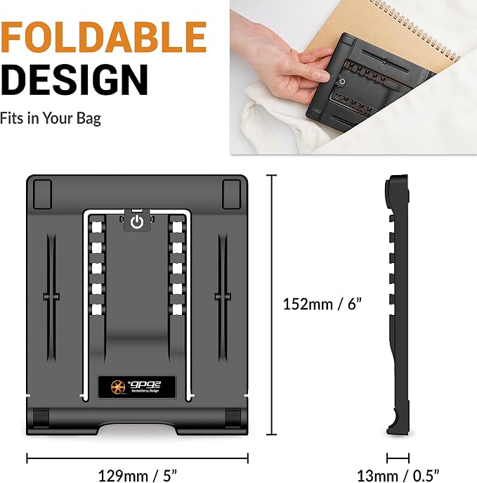 Portable Tablet Stand for Desk, Non-Slip Base, Foldable & Travel-Friendly for - Image 4
