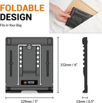 Portable Tablet Stand for Desk, Non-Slip Base, Foldable & Travel-Friendly for - Image 4