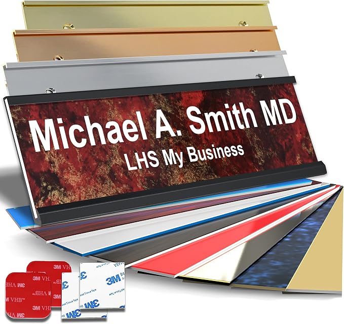 Personalized Name Plate with Choice of Mounting Holders by LHS+My+Business