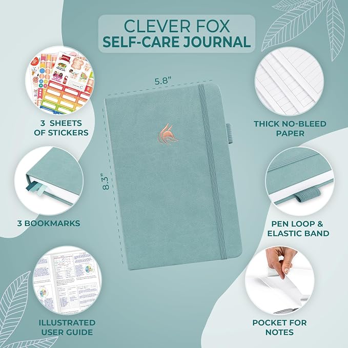 Clever Fox Self-Care Journal – Daily Reflection Notebook – Mental Health & - Image 5