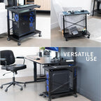 VIVO Large Mobile Adjustable 2-Tier PC Stand, Premium Gaming CPU Computer Tower - Image 7