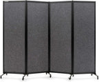 Upgrade Version Room Partition and Divider, Freestanding Rolling Dividers by StrongBird