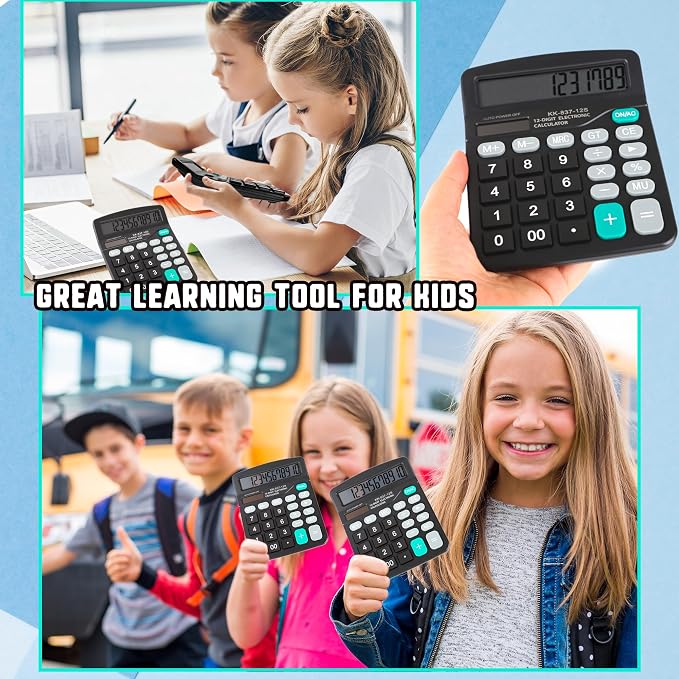 10 Pack Desktop Calculator 12 Digits Calculators - Image 5