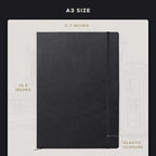 Beechmore Books A3 Sketchbook – 11.7x16.5 Premium Vegan Leather Bound Extra - Image 4