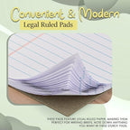 Emraw White Jr. Perforated Edge Legal Ruled Universal 50 Sheets Letter Writing - Image 6