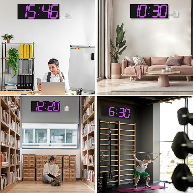 LED Large Digital Wall Clock, Oversize Wall Clock - Image 8
