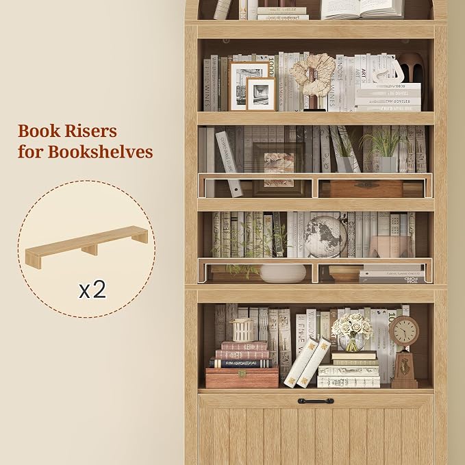 81" Tall Arched Cabinets, Bookcase - Image 6