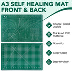 CLOYAN Cutting Mat 12"x18", 10 Pack Double-Sided 5-Ply Self Healing Sewing - Image 4