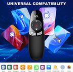 Wireless Presenter USB C Presentation Clicker Remote w Laser Pointer, Long - Image 5