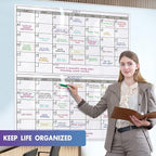 Dry Erase Two Month Laminated jumbo Wall Calendar, Huge bimonthly Vertical - Image 7