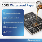 TerraSlate Premium Waterproof Paper, 5 MIL 8.5” x 11”, Laser Printer & Copy - Image 2
