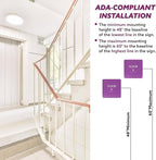 Khaki w/Black ADA Floor 6 Sign - Image 4