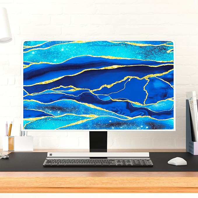 Baocicco Royal Blue Marble Waterproof TV Cover 32 Inch Creative Design - Image 4