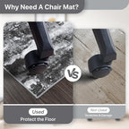 Office Chair Mat for Hardwood Tile Floor, Abstract 36"X 48" Desk Mats for - Image 5