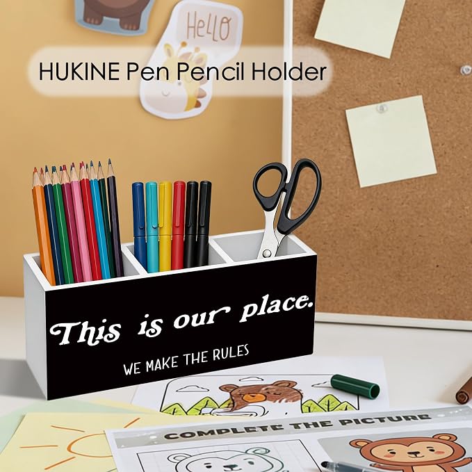 HUKINE This Is Our Place We Make the Rules Pen Holder - Image 2