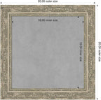Amanti Art Silver Framed Magnetic Board 20x20 Small Vision Board - Image 2